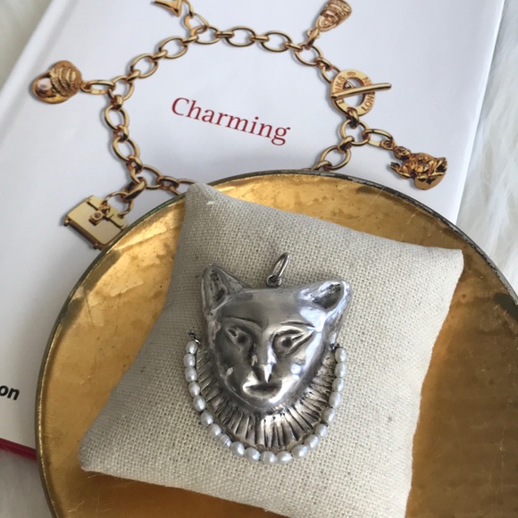 hellmut cordes Jewelry - Cat Lover Pendant Sterling Silver Handmade Freshwater Pearls Eclectic Unique